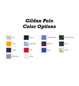 Fraternity Gildan Polo Embroidered Greek Letters color options