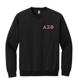 Alpha Sigma Phi Fraternity Embroidered Greek Letter Crewneck Sweatshirt