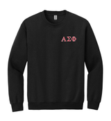 Fraternity Embroidered Greek Letters Crewneck Sweatshirt