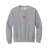 Alpha Gamma Delta Sorority Embroidered Greek Letter Circle Crewneck Sweatshirt. Showcase your Alpha Gamma Delta spirit with charm in this classic style Gildan crewneck sweatshirt. It features your beautiful ΑΓΔ Greek letter circle embroidered on the chest.