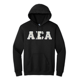 Alpha Sigma Alpha Sorority Sewn on Greek Letter Gildan Hoodie
