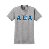 Alpha Sigma Alpha Sorority Sewn on Greek Letter T-shirt