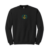 Represent your Alpha Sigma Tau sisterhood with this gracefully styled Gildan crewneck sweatshirt. It features your esteemed ΑΣΤ Anchor Mark prominently embroidered on the center chest for a long lasting and meaningful look