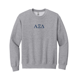 Wear your Alpha Xi Delta embroidered Greek letters with confidence in this beautifully styled Gildan crewneck sweatshirt. Your cherished ΑΞΔ Greek letters are expertly embroidered on the chest in navy blue