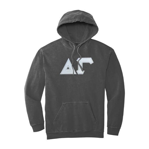Delta Gamma Sorority Comfort Colors Greek Letter Hooded Sweatshirt greekclothingco