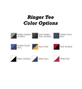 Fraternity Greek Letters Cotton Ringer T-shirt color options