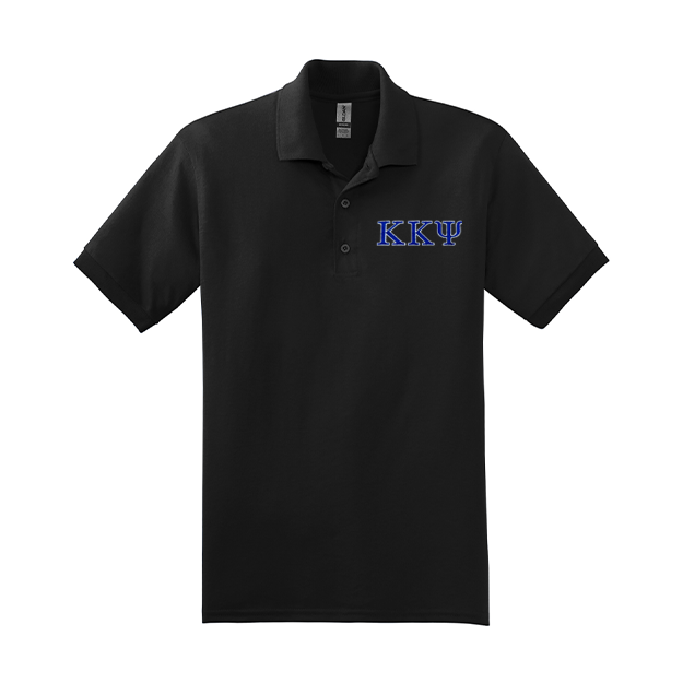greekclothingco Kappa Kappa psi Polo Embroidered Greek Letters Small