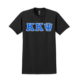 Kappa Kappa Psi Fraternity Sewn on Greek Letter Gildan T-shirt