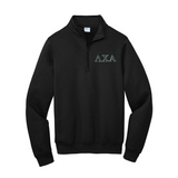 Wear your Lambda Chi Alpha letters on this refined Port & Co.; Company Quarter Zip sweatshirt, featuring your Greek letters in a tasteful embroidered style