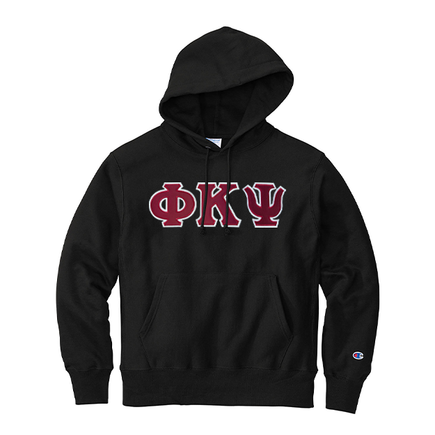 Phi Kappa psi Fraternity Champion Reverse Weave Greek Letter Hoodie XL
