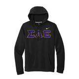Wear your Sigma Alpha Epsilon letters on this classic Nike hoodie. Your distinctive ΣΑΕ Greek letters are sewn on with high-quality satin stitching for a lasting and tasteful tackle twill
