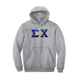 Sigma Chi Fraternity Carhartt Greek Letter Midweight Hooded Sweatshirt
