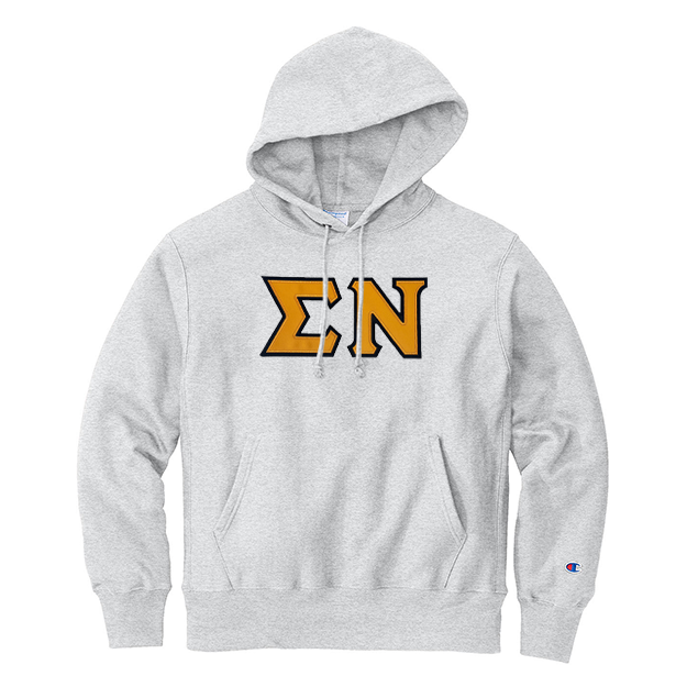 Sigma Nu Fraternity Champion Reverse Weave Greek Letter Hoodie
