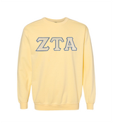 Sorority Comfort Colors Greek Letter Crewneck Sweatshirt