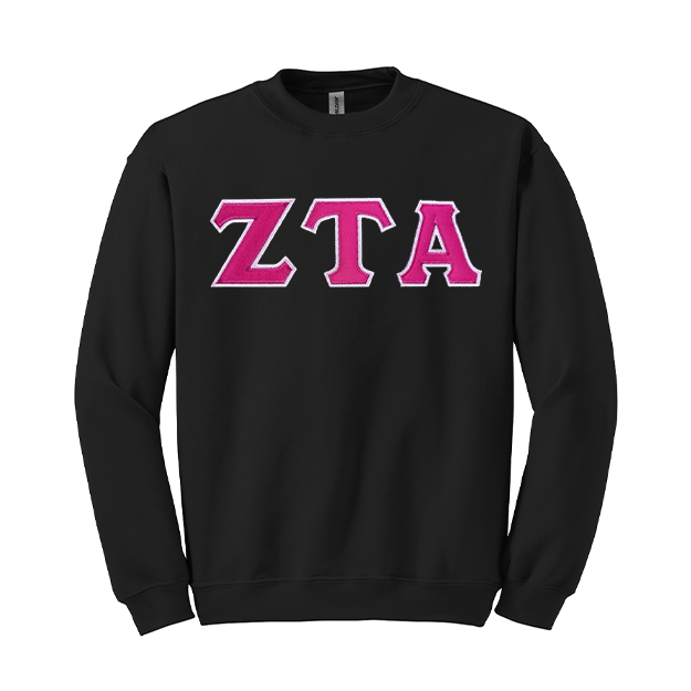 Zeta Tau Alpha Greek Letter Crewneck Sweatshirt 2XL 4.00