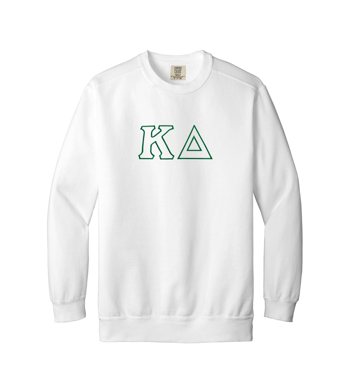 Embroidered Greek Letter Outline Comfort Colors Crewneck