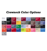 Fraternity Sewn on Greek Letter Gildan Crewneck Sweatshirt color options