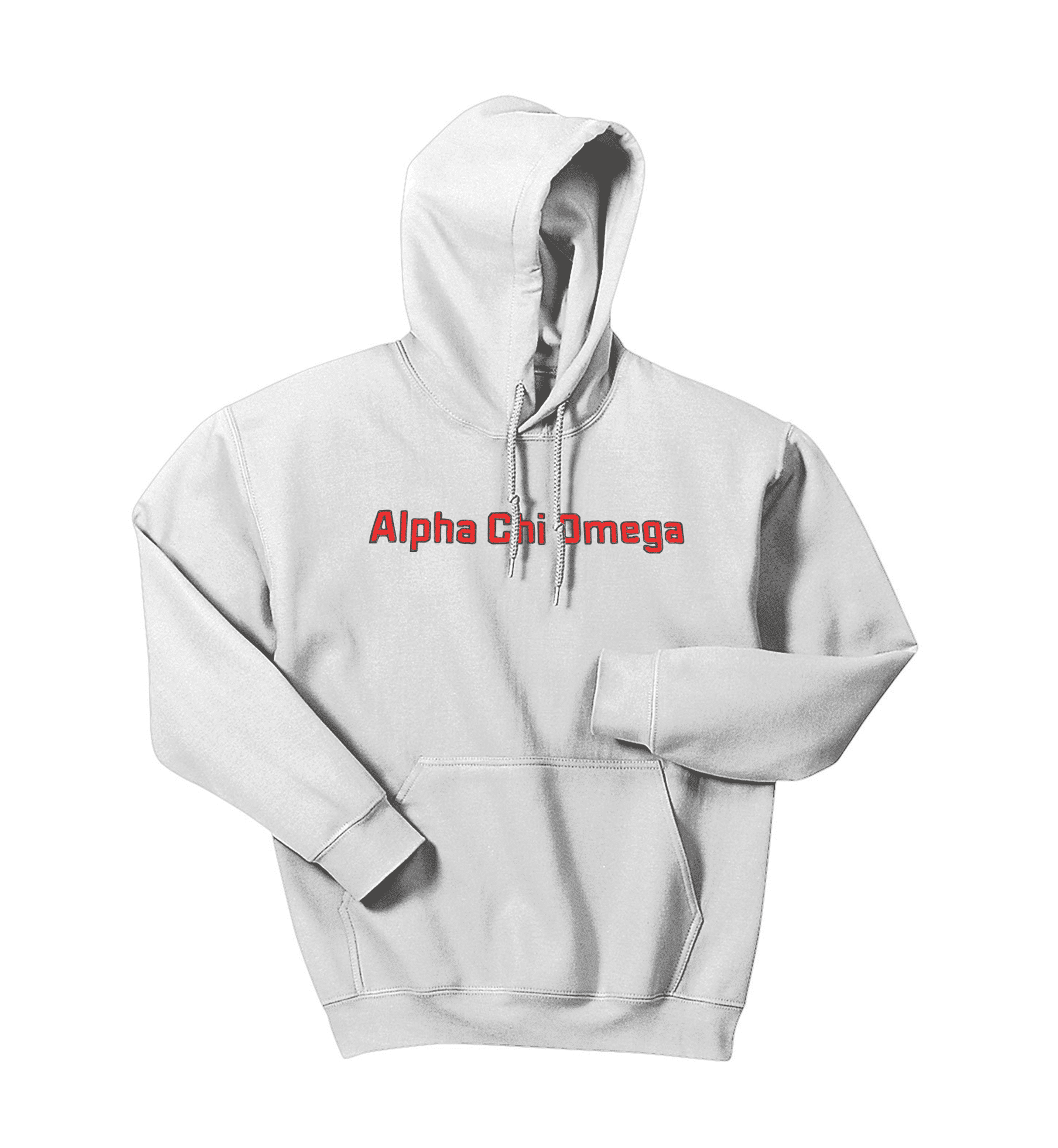 Two Color Embroidered Letters Gildan Hoodie greekclothingco