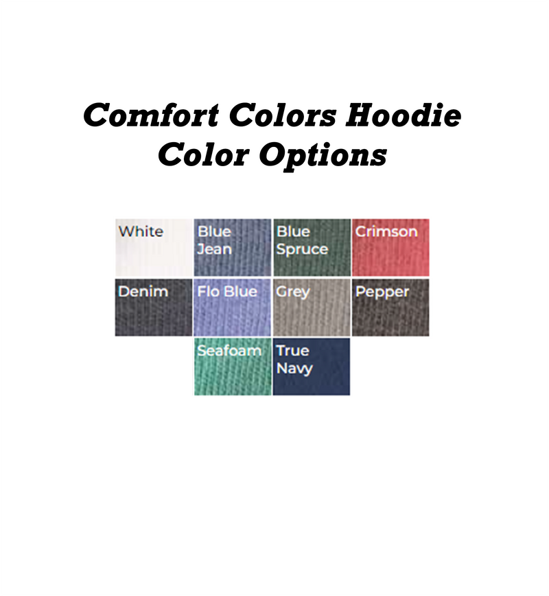 Alpha Sigma Tau Sorority Comfort Colors Greek Letter Hooded Sweatshirt color options