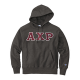 Alpha Chi Rho Sewn on Greek Letter Champion Reverse Weave Hoodie