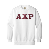 Alpha Chi Rho Sewn on Greek Letter Comfort Colors Crewneck
