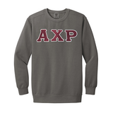 Alpha Chi Rho Sewn on Greek Letter Comfort Colors Crewneck