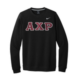 Alpha Chi Rho Sewn on Greek Letter Nike Crewneck Sweatshirt