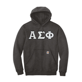 Alpha Sigma Phi Fraternity Carhartt Greek Letter Midweight Hooded Sweatshirt