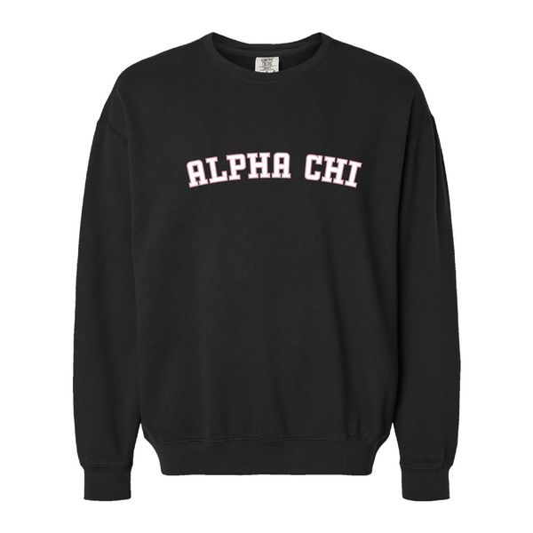 Alpha Chi Omega Sorority Varsity Basics Crewneck Sweatshirt