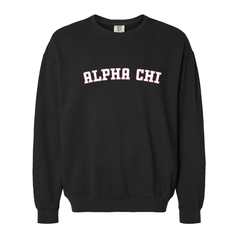 Alpha Chi Omega Sorority Varsity Basics Crewneck Sweatshirt