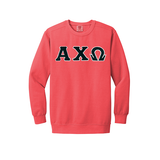 Alpha Chi Omega Sorority Comfort Colors Greek Letter Crewneck Sweatshirt