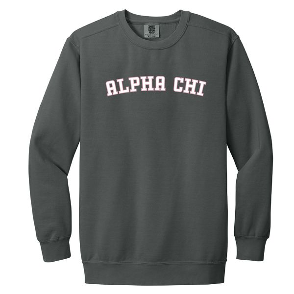Alpha Chi Omega Sorority Varsity Basics Crewneck Sweatshirt