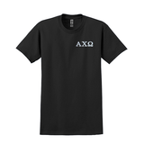 Alpha Chi Omega Sorority Embroidered Greek Letter Gildan T-shirt