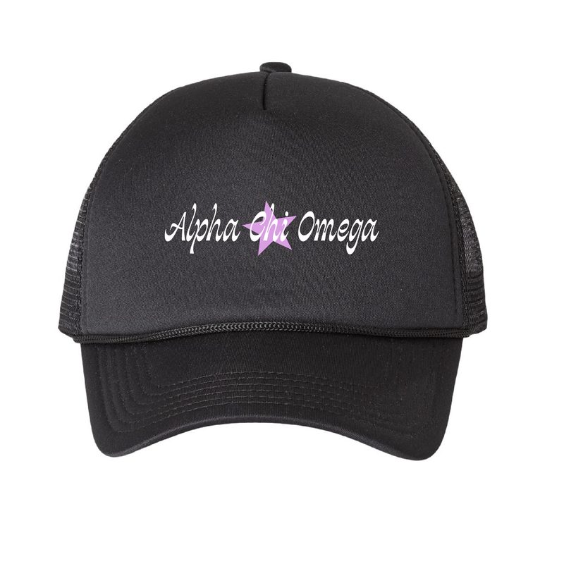 Alpha Chi Omega Sorority Star Foam Trucker Hat