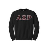 Alpha Chi Rho Sewn on Greek Letter Crewneck Sweatshirt