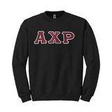 Alpha Chi Rho Sewn on Greek Letter Crewneck Sweatshirt