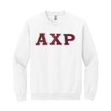 Alpha Chi Rho Sewn on Greek Letter Crewneck Sweatshirt