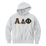 Alpha Delta Phi Fraternity Champion Reverse Weave Greek Letter Hooded Sweatshirt
