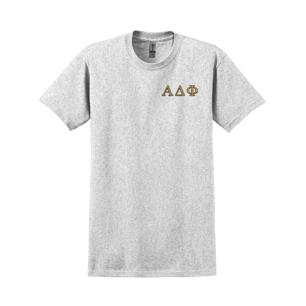 Alpha Delta Phi Fraternity Embroidered Greek Letter Gildan T-shirt