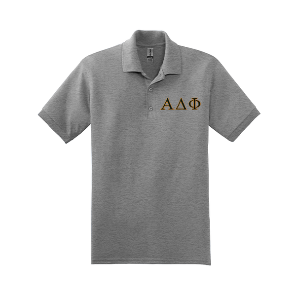 Alpha Delta Phi Fraternity Embroidered Greek Letter Gildan Polo