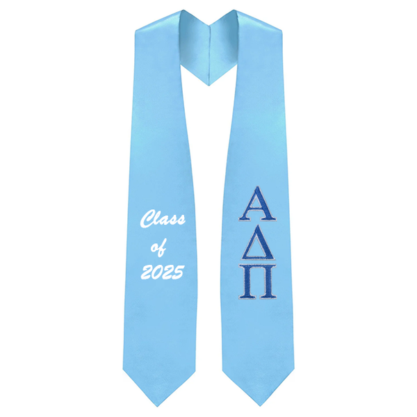 Alpha Delta Pi Omega Sorority Embroidered Graduation Stole.