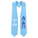 Alpha Delta Pi Sorority Tackle Twill Greek Letter Graduation Stole