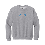 ADPi Sorority Embroidered Crewneck Sweatshirt. Display your Alpha Delta Pi sisterhood with grace in this classic appeal Gildan crewneck sweatshirt. It features ADPi expertly embroidered on the chest (as seen in the product image). You can customize this comfortable sweatshirt by choosing your embroidery color, as well as the crewneck sweatshirt's color.