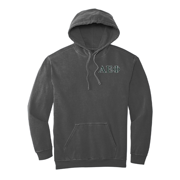 Alpha Epsilon Phi Sorority Comfort Colors Embroidered Greek Letter Hooded Sweatshirt