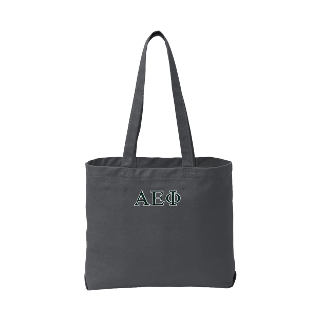 Alpha Epsilon Phi Sorority Beach Wash Tote Bag Embroidered Greek Letters