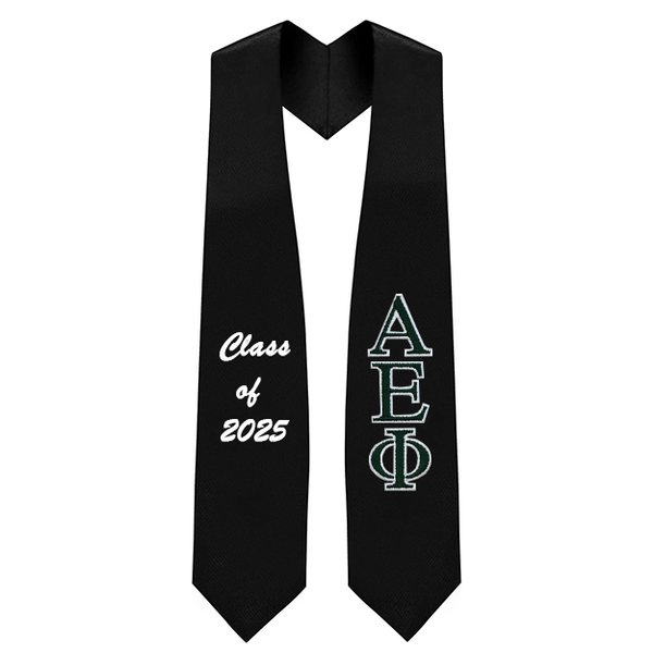 Alpha Epsilon Phi Sorority Embroidered Graduation Stole