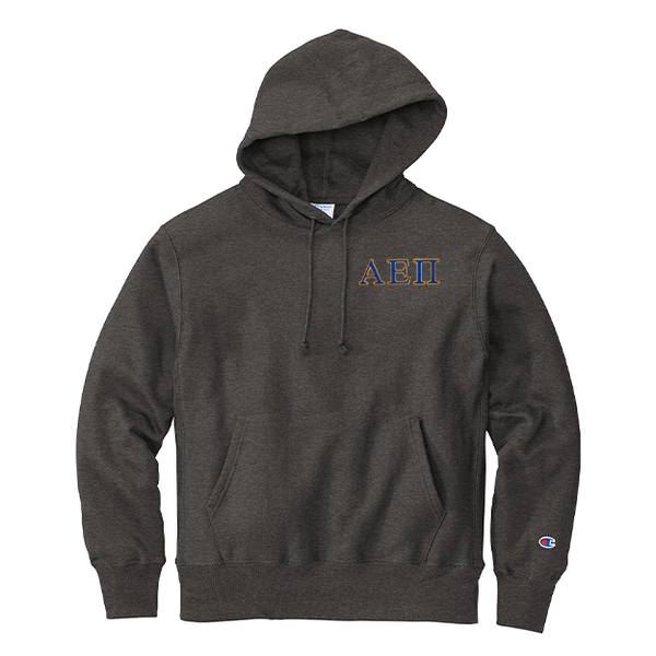 Alpha Epsilon Pi Fraternity Champion Reverse Weave Embroidered Greek Letter Hoodie