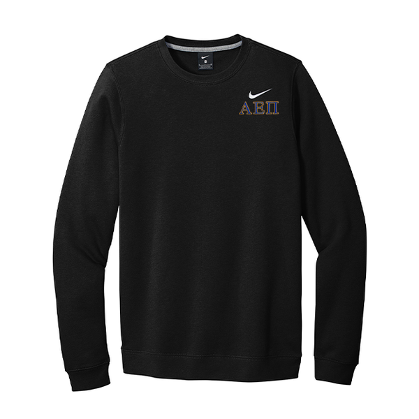Alpha Epsilon Pi Fraternity Nike Embroidered Greek Letter Crewneck Sweatshirt