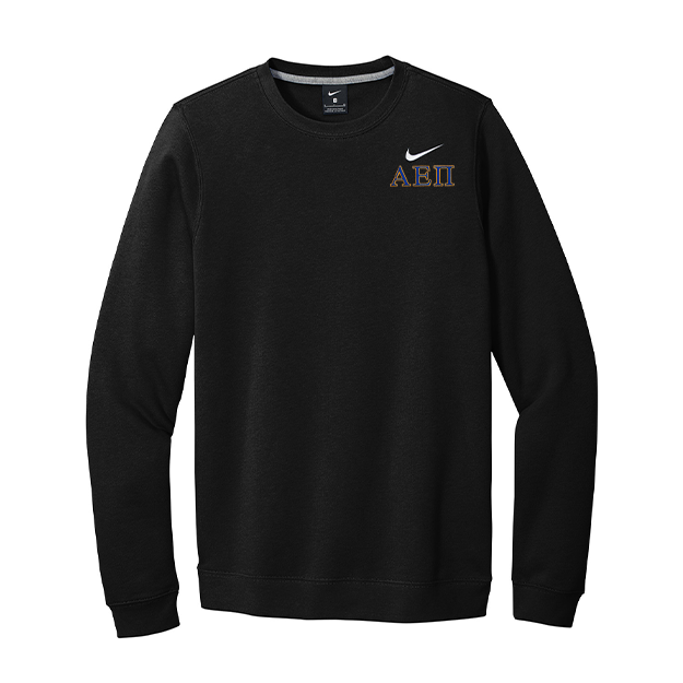 Alpha Epsilon Pi Fraternity Nike Embroidered Greek Letter Crewneck Sweatshirt