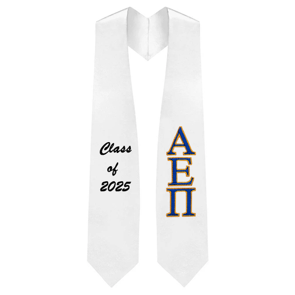 Custom Alpha Epsilon Pi Fraternity Embroidered Graduation Stole